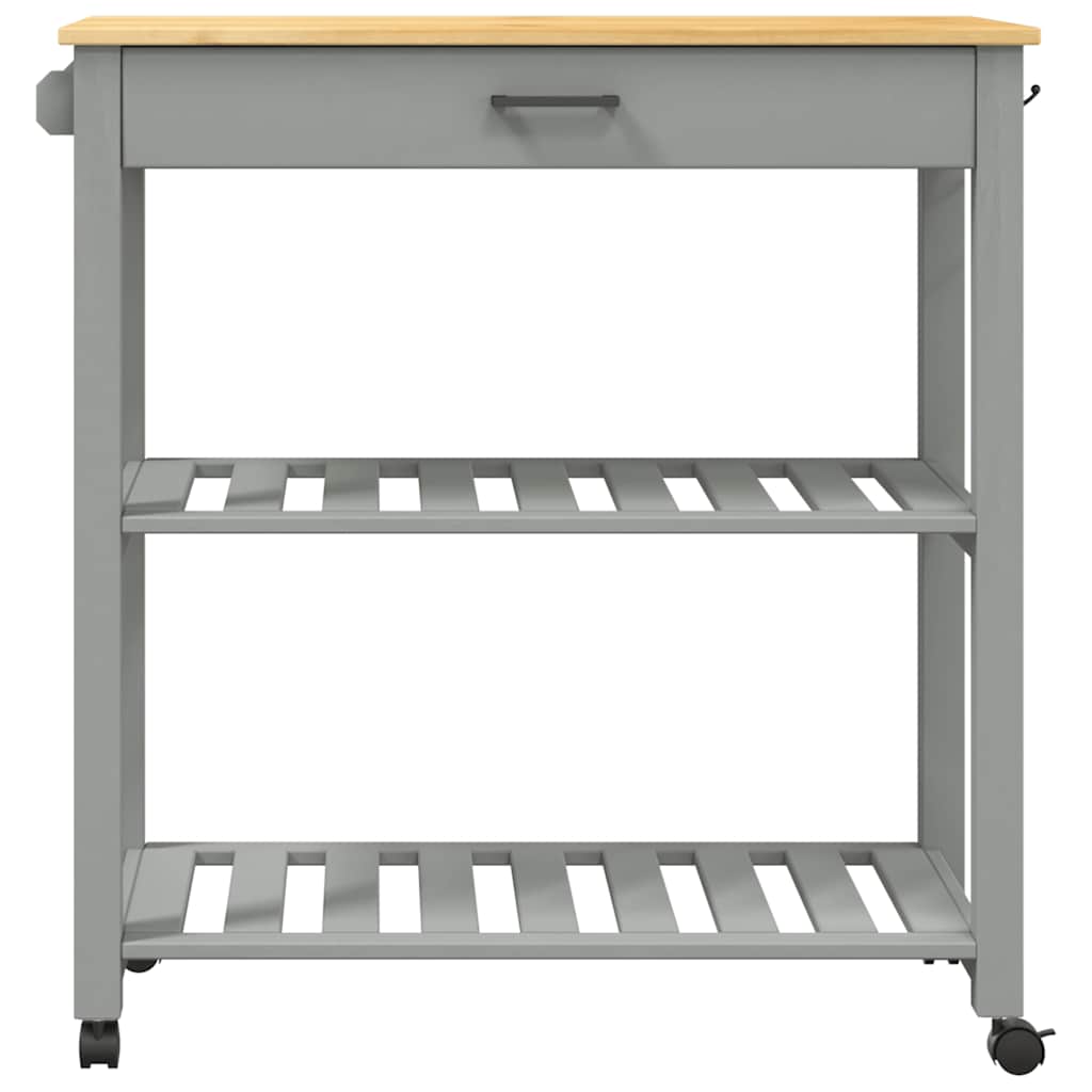 Kitchen Trolley MONZA 33.1"x15.7"x34.8" Solid Wood Pine