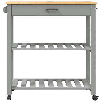 Kitchen Trolley MONZA 33.1"x15.7"x34.8" Solid Wood Pine