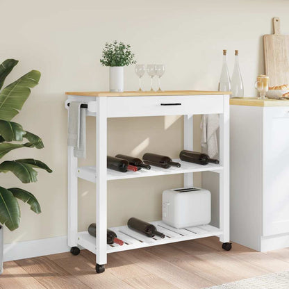 Kitchen Trolley "MONZA" 84x40x88,5 cm Solid Wood Pine