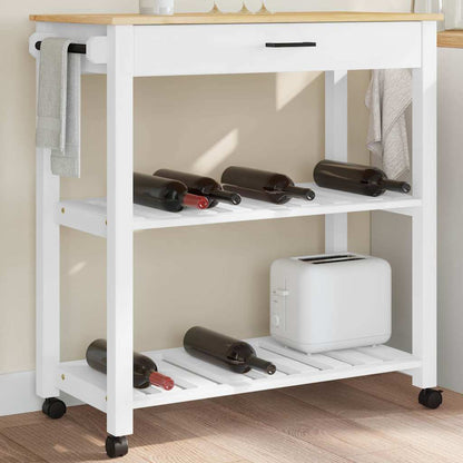 Kitchen Trolley "MONZA" 84x40x88,5 cm Solid Wood Pine