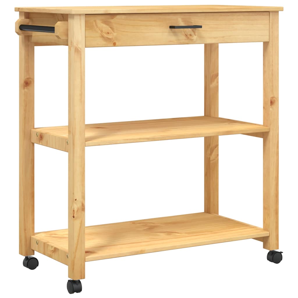 Kitchen Trolley "MONZA" 84x40x88,5 cm Solid Wood Pine