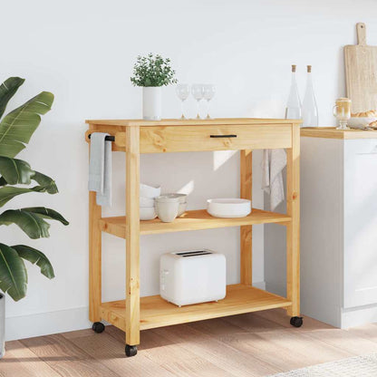 Kitchen Trolley "MONZA" 84x40x88,5 cm Solid Wood Pine