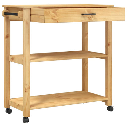 Kitchen Trolley "MONZA" 84x40x88,5 cm Solid Wood Pine