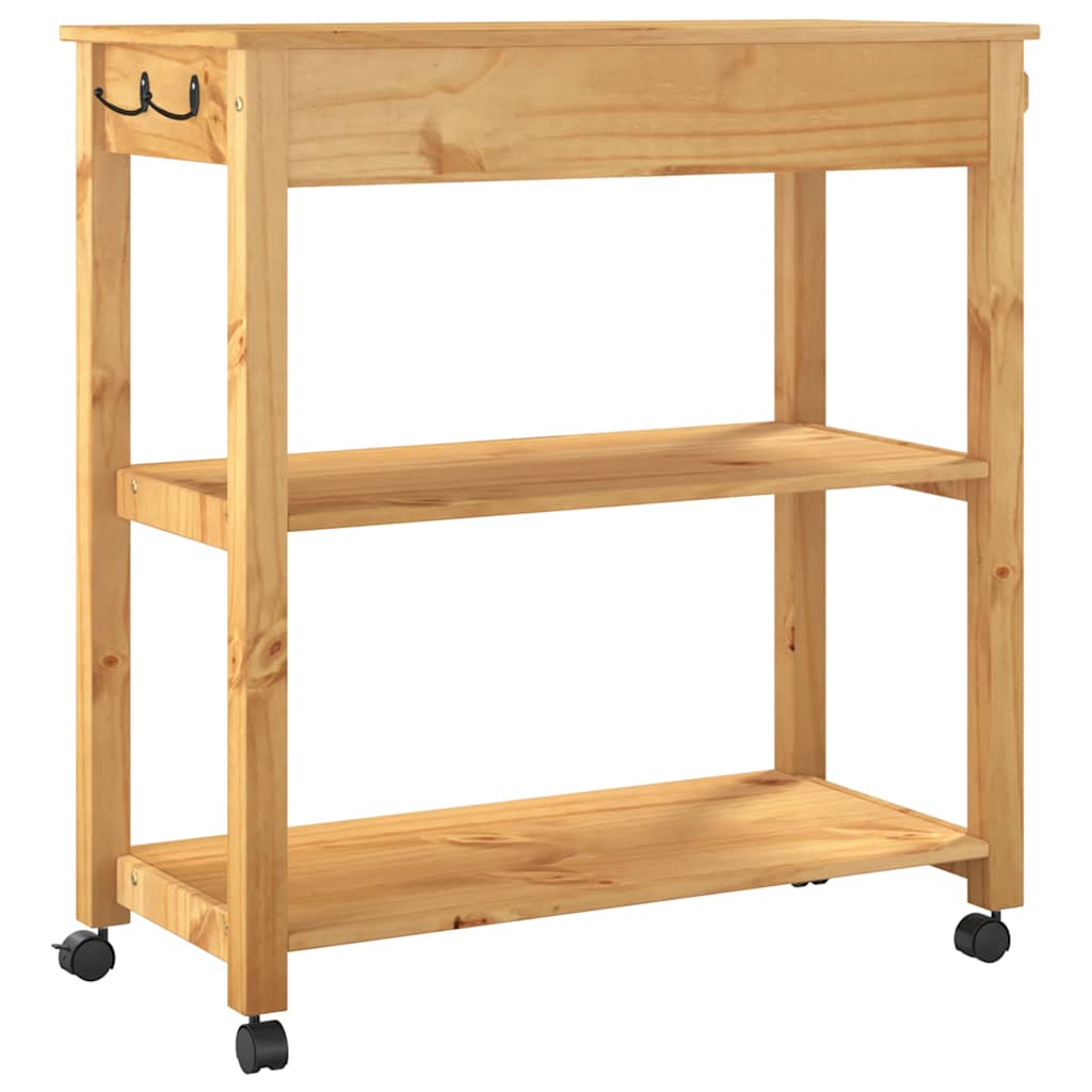 Kitchen Trolley "MONZA" 84x40x88,5 cm Solid Wood Pine
