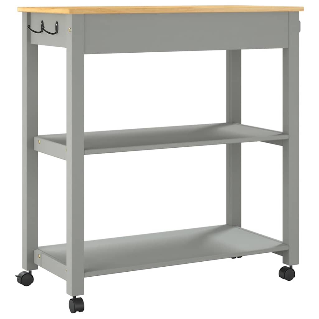 Kitchen Trolley "MONZA" 84x40x88,5 cm Solid Wood Pine