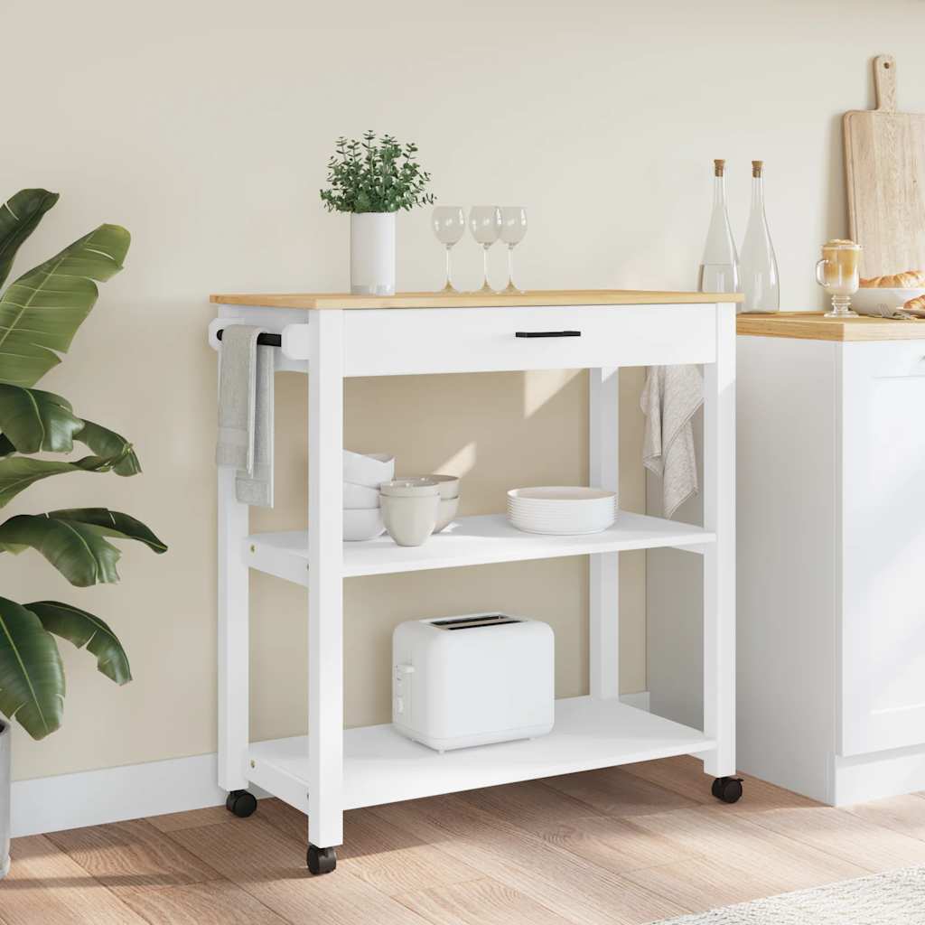 Kitchen Trolley "MONZA" 84x40x88,5 cm Solid Wood Pine