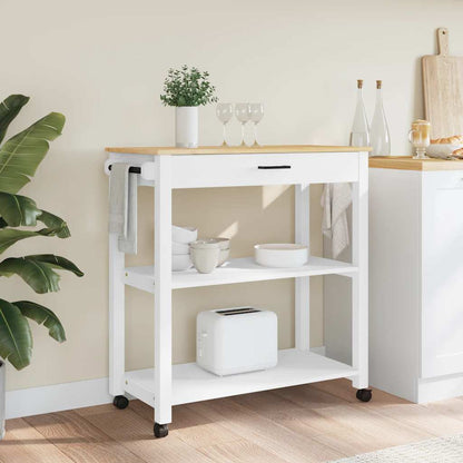 Kitchen Trolley "MONZA" 84x40x88,5 cm Solid Wood Pine