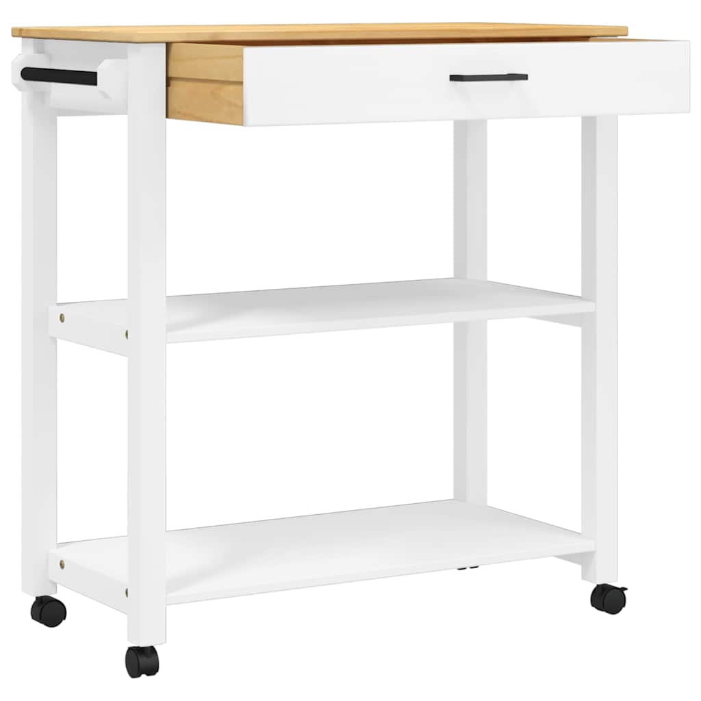 Kitchen Trolley "MONZA" 84x40x88,5 cm Solid Wood Pine