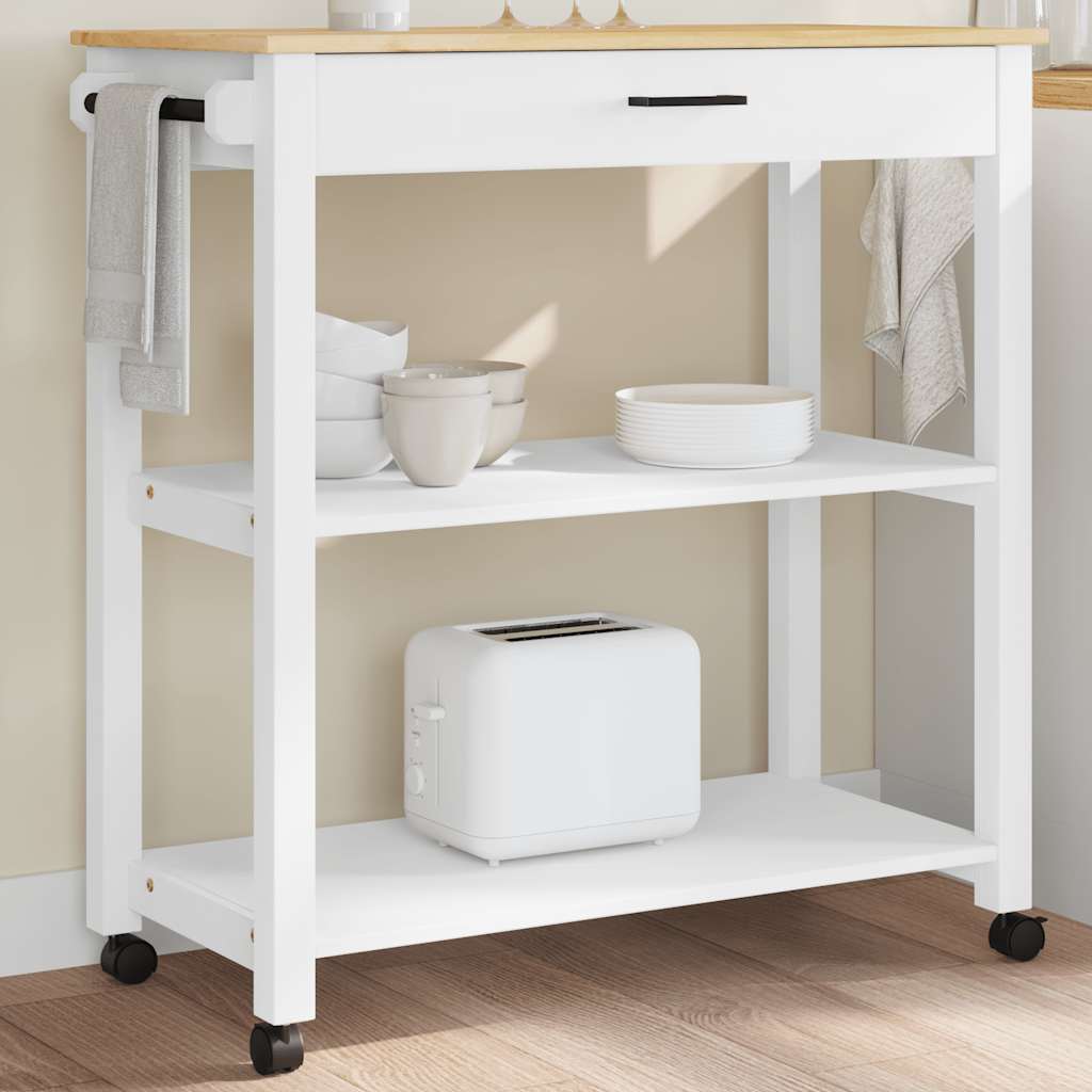 Kitchen Trolley "MONZA" 84x40x88,5 cm Solid Wood Pine