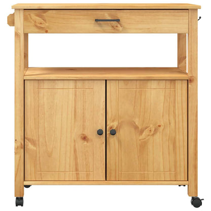 Kitchen Trolley MONZA 33.1"x15.7"x34.8" Solid Wood Pine