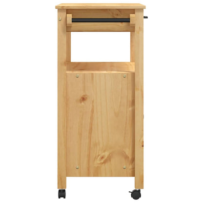 Kitchen Trolley MONZA 33.1"x15.7"x34.8" Solid Wood Pine