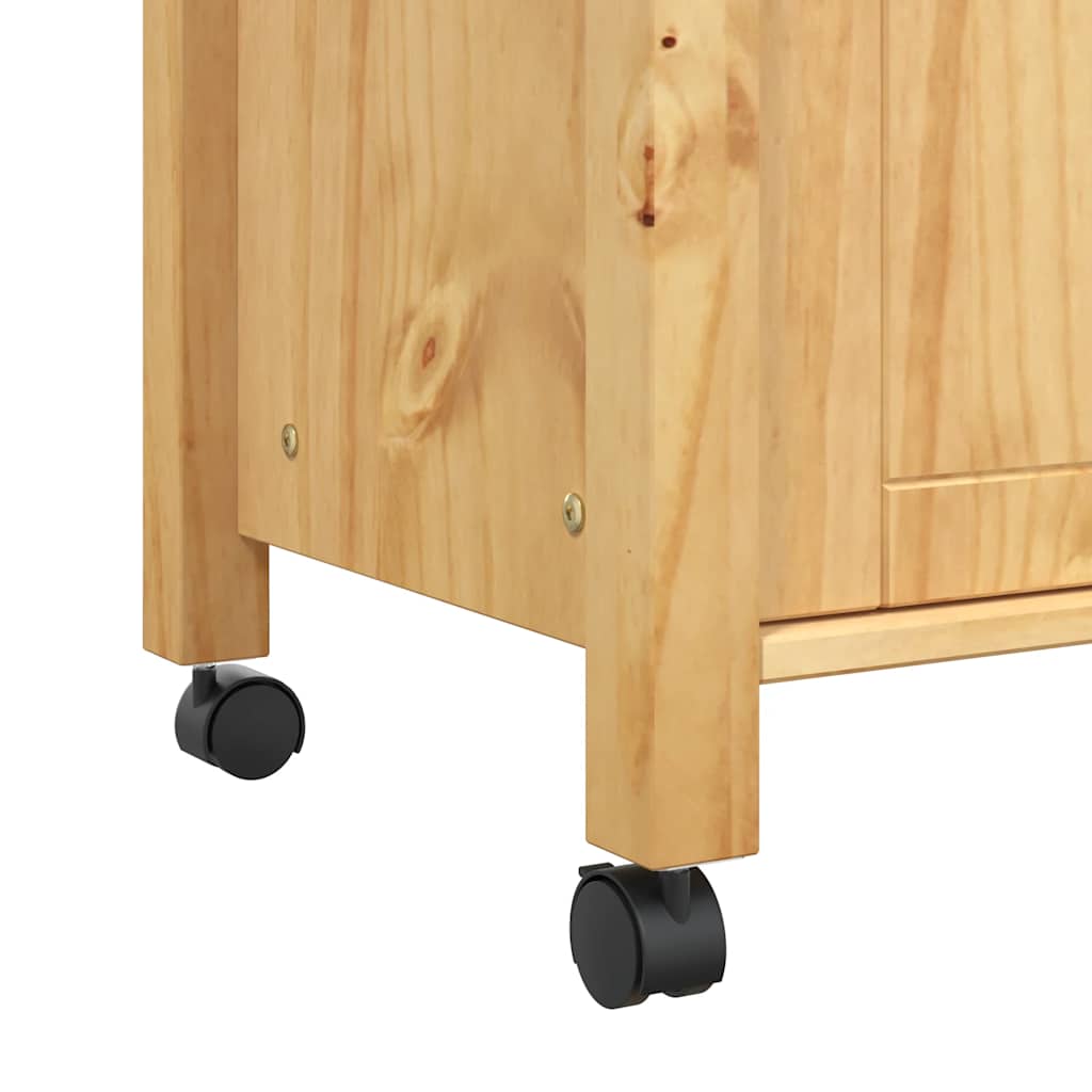 Kitchen Trolley MONZA 33.1"x15.7"x34.8" Solid Wood Pine