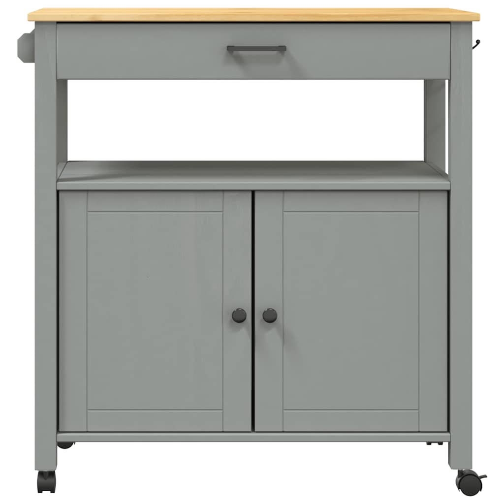 Kitchen Trolley MONZA 33.1"x15.7"x34.8" Solid Wood Pine