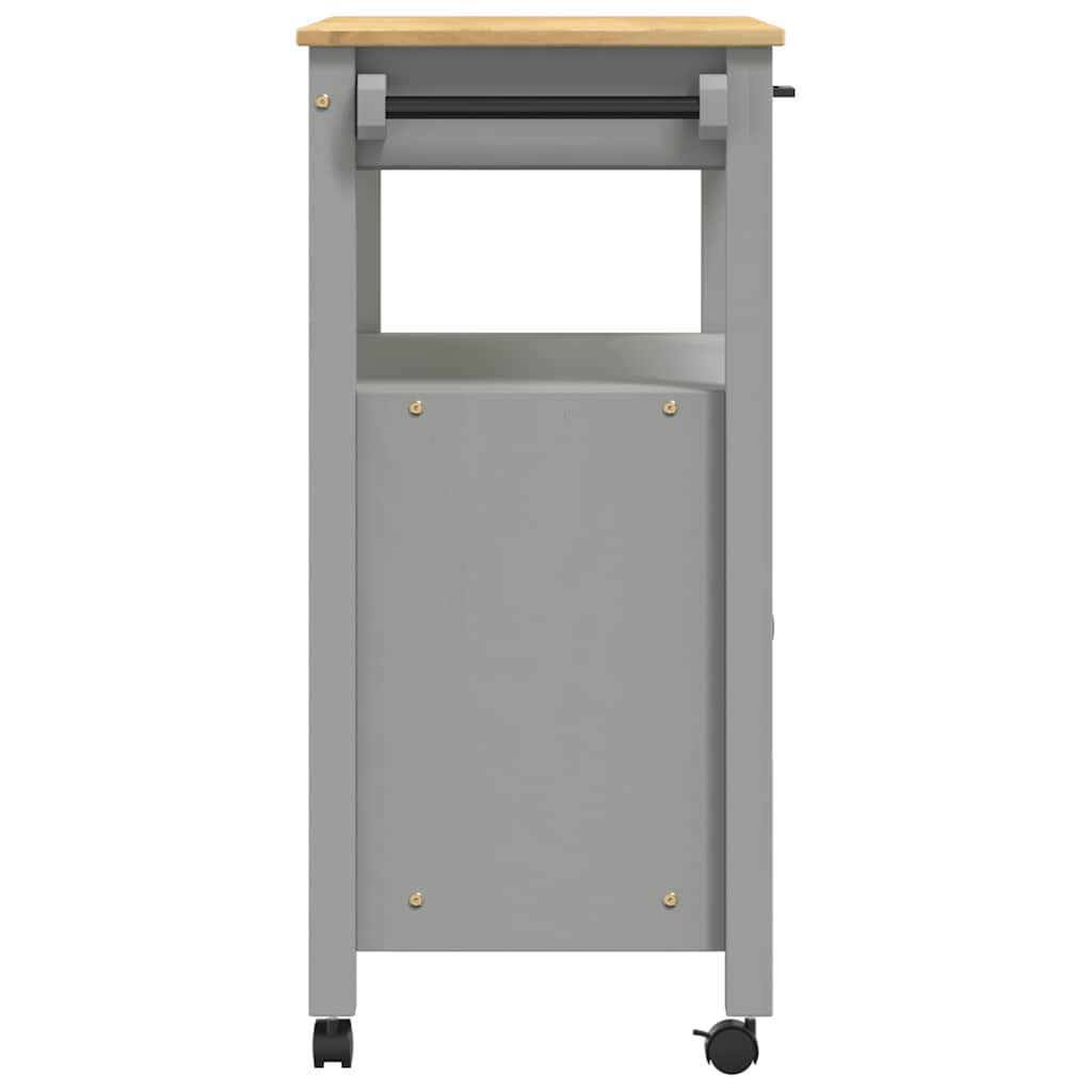 Kitchen Trolley MONZA 33.1"x15.7"x34.8" Solid Wood Pine