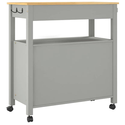 Kitchen Trolley MONZA 33.1"x15.7"x34.8" Solid Wood Pine