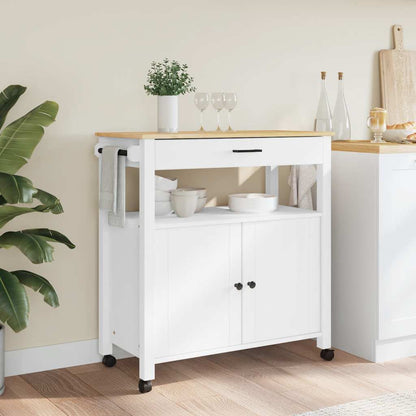 Kitchen Trolley MONZA 33.1"x15.7"x34.8" Solid Wood Pine