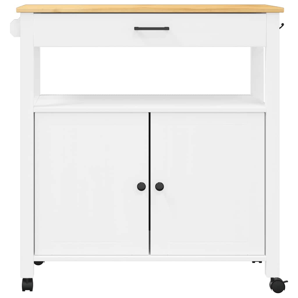Kitchen Trolley MONZA 33.1"x15.7"x34.8" Solid Wood Pine