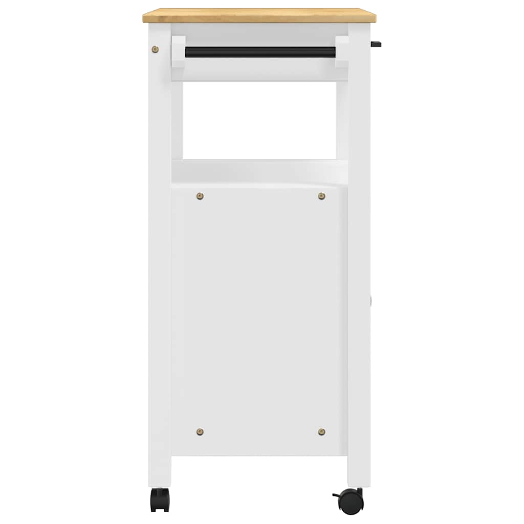 Kitchen Trolley MONZA 33.1"x15.7"x34.8" Solid Wood Pine