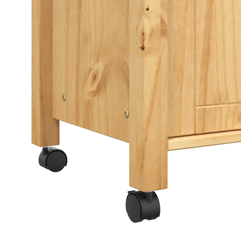 Kitchen Trolley MONZA 33.1"x15.7"x34.8" Solid Wood Pine