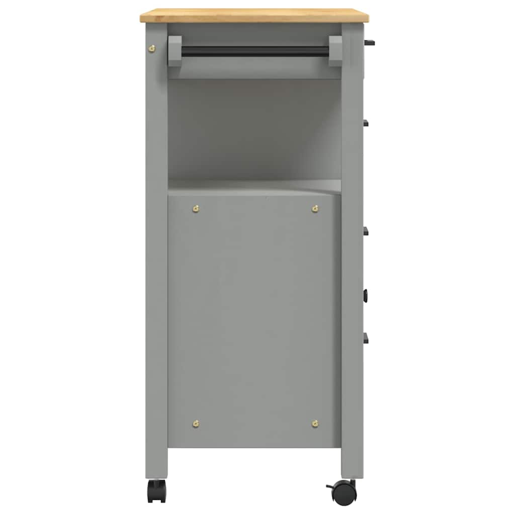 Kitchen Trolley MONZA 33.1"x15.7"x34.8" Solid Wood Pine