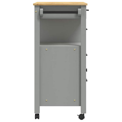 Kitchen Trolley MONZA 33.1"x15.7"x34.8" Solid Wood Pine
