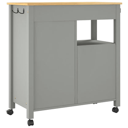Kitchen Trolley MONZA 33.1"x15.7"x34.8" Solid Wood Pine