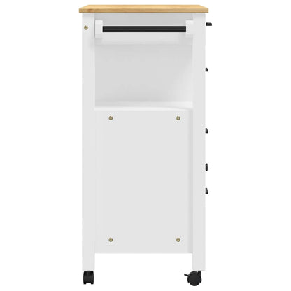 Kitchen Trolley MONZA 33.1"x15.7"x34.8" Solid Wood Pine