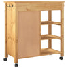 Kitchen Trolley MONZA 84x40x90 cm Solid Wood Pine