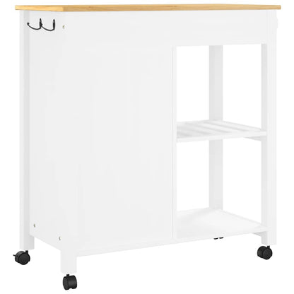 Kitchen Trolley MONZA 33.1"x15.7"x34.8" Solid Wood Pine