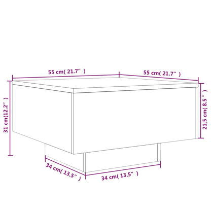 Coffee Table Concrete Grey 55x55x31 cm Engineered Wood