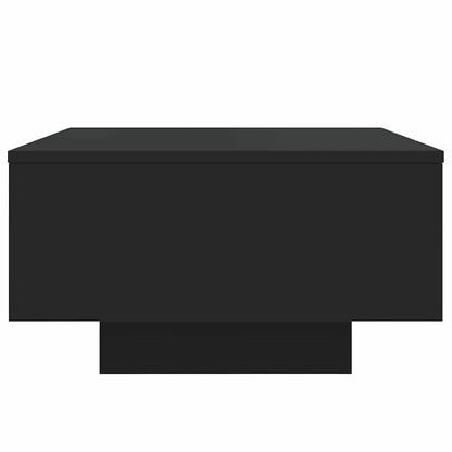 Coffee Table with LED Lights Black 55x55x31 cm