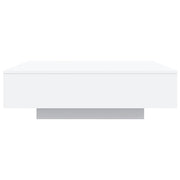 Coffee Table with LED Lights White 100x100x31 cm