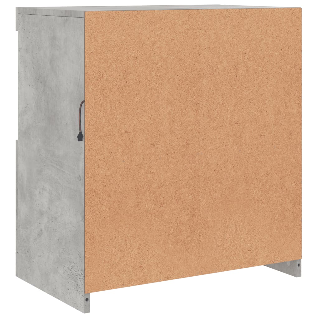 Sideboard with LED Lights Concrete Grey 60.5x37x67 cm