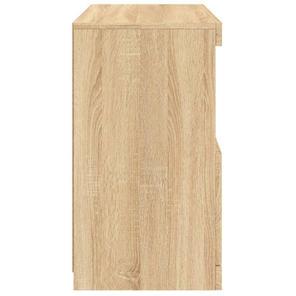 Sideboard with LED Lights Sonoma Oak 60x37x67 cm