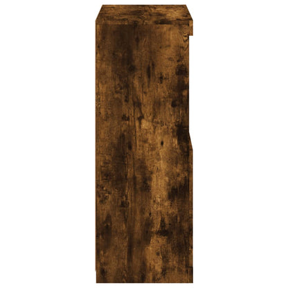 Sideboard with LED Lights Smoked Oak 60.5x37x100 cm
