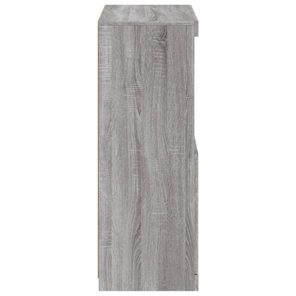 Sideboard with LED Lights Grey Sonoma 60.5x37x100 cm