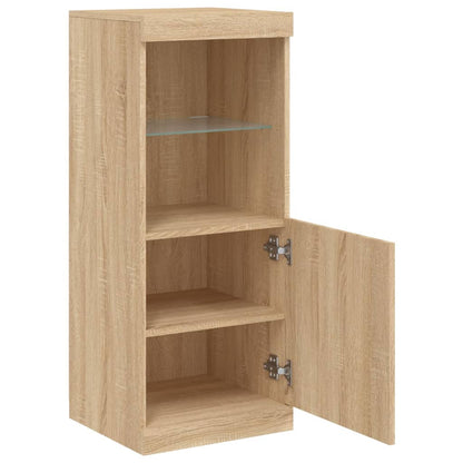 Sideboard with LED Lights Sonoma Oak 41x37x100 cm