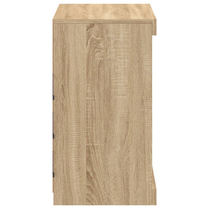 Sideboard with LED Lights Sonoma Oak 60.5x37x67 cm