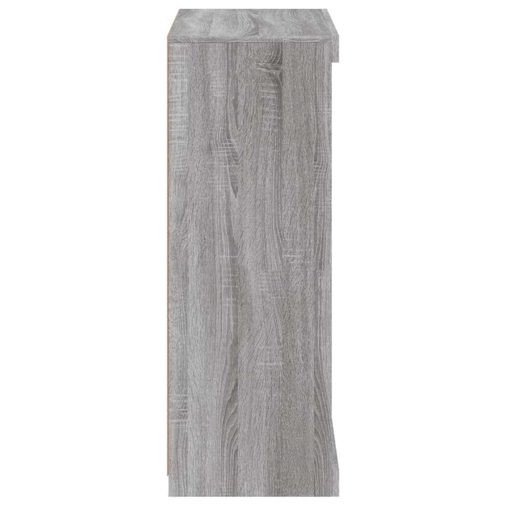 Sideboard with LED Lights Grey Sonoma 60.5x37x100 cm