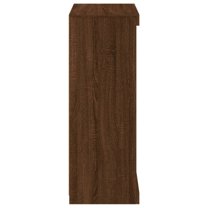 Sideboard with LED Lights Brown Oak 60.5x37x100 cm