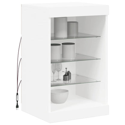 Sideboard with LED Lights White 41x37x67 cm