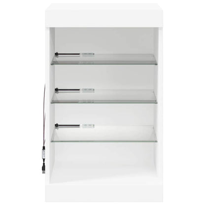 Sideboard with LED Lights White 41x37x67 cm