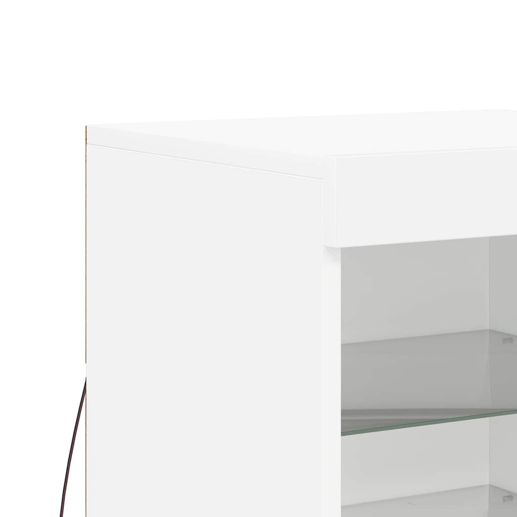 Sideboard with LED Lights White 41x37x67 cm
