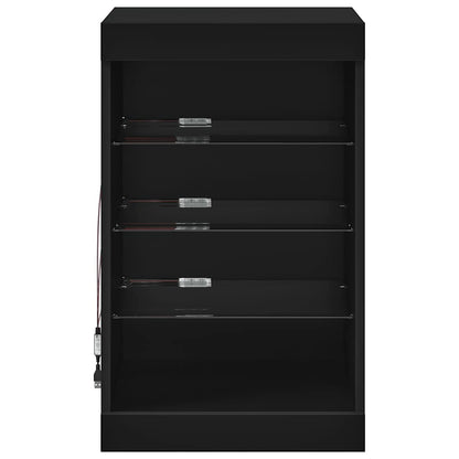 Sideboard with LED Lights Black 41x37x67 cm
