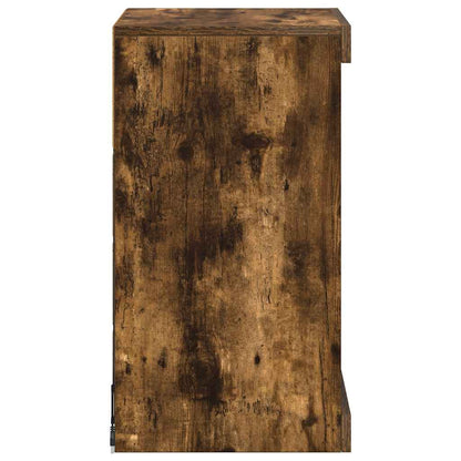 Sideboard with LED Lights Smoked Oak 41x37x67 cm