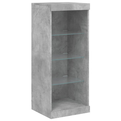 Sideboard with LED Lights Concrete Grey 41x37x100 cm