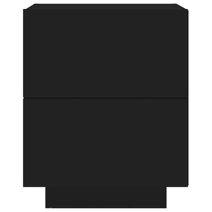 Bedside Cabinet | Set of 2 | Black | Engineered wood | Standard