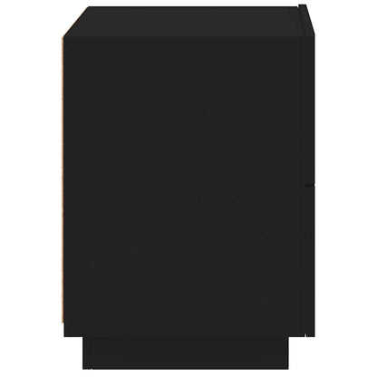 Bedside Cabinet | Set of 2 | Black | Engineered wood | Standard