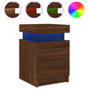 Bedside Cabinet Brown oak Engineered wood Medium