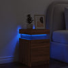 Bedside Cabinet Brown oak Engineered wood Medium